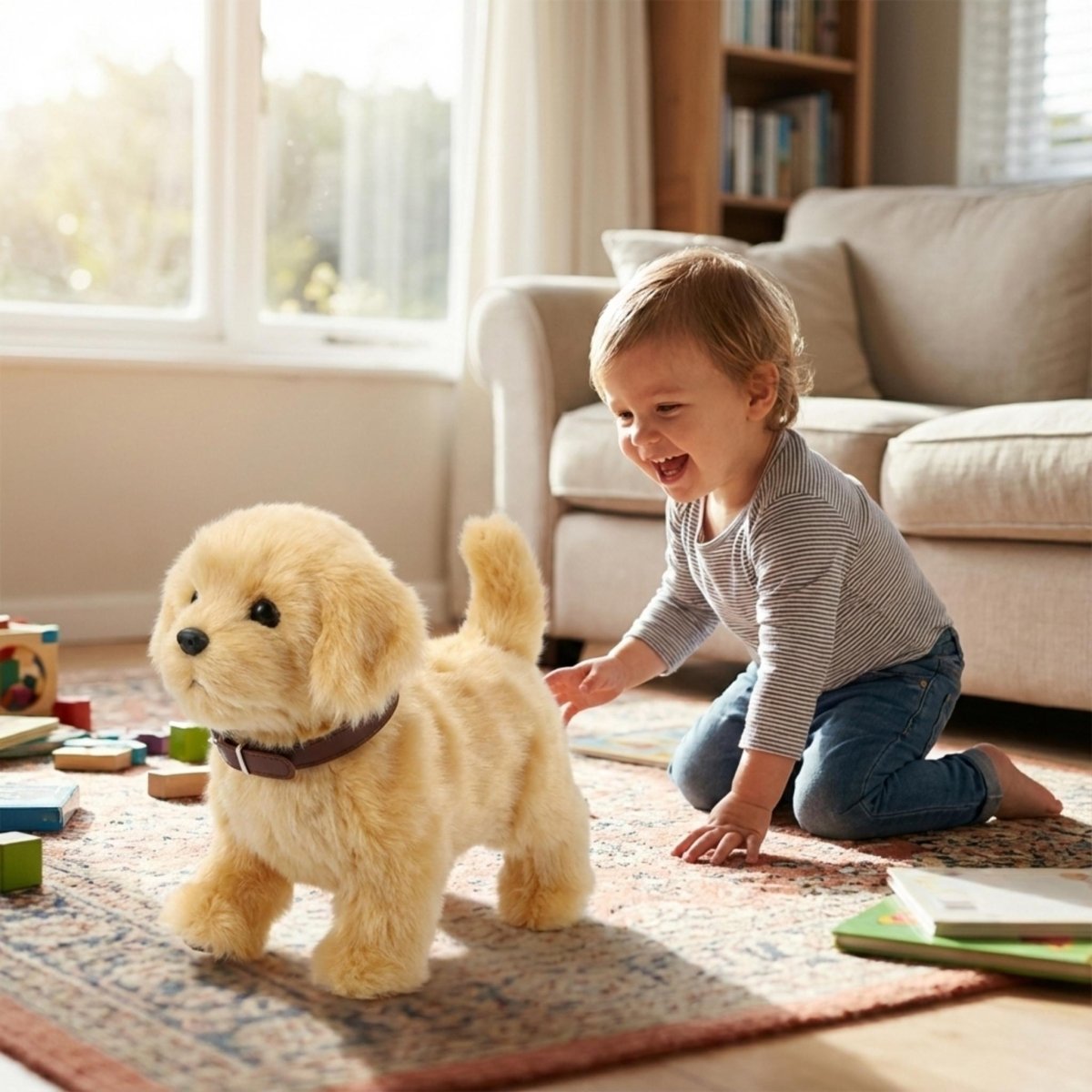 Interactive robot puppy toy