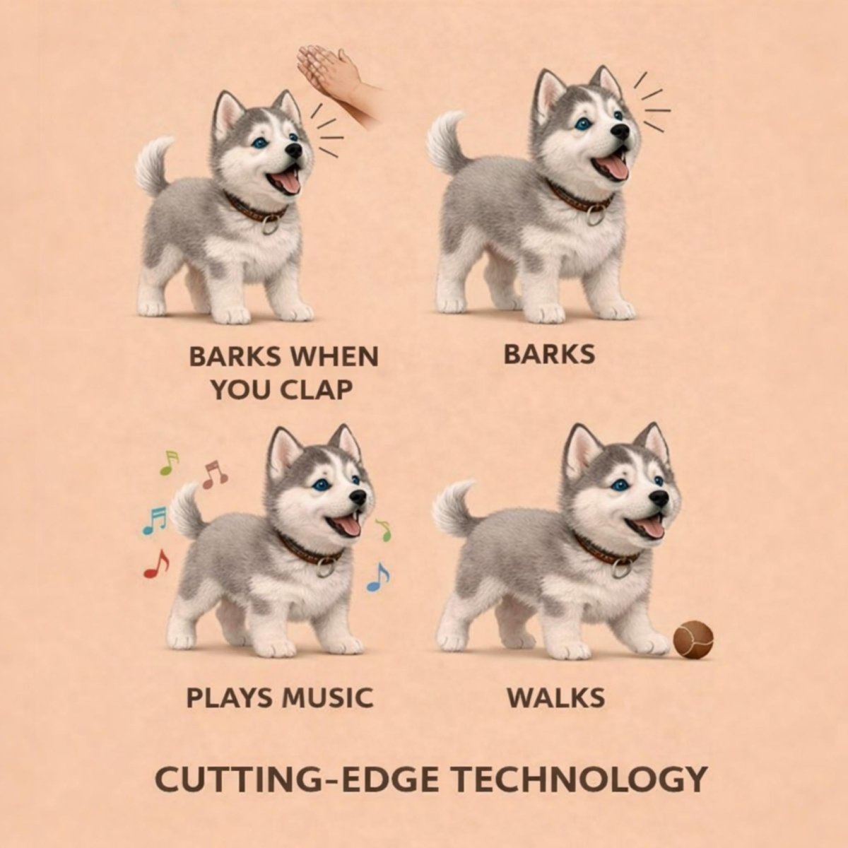 Interactive robot puppy toy