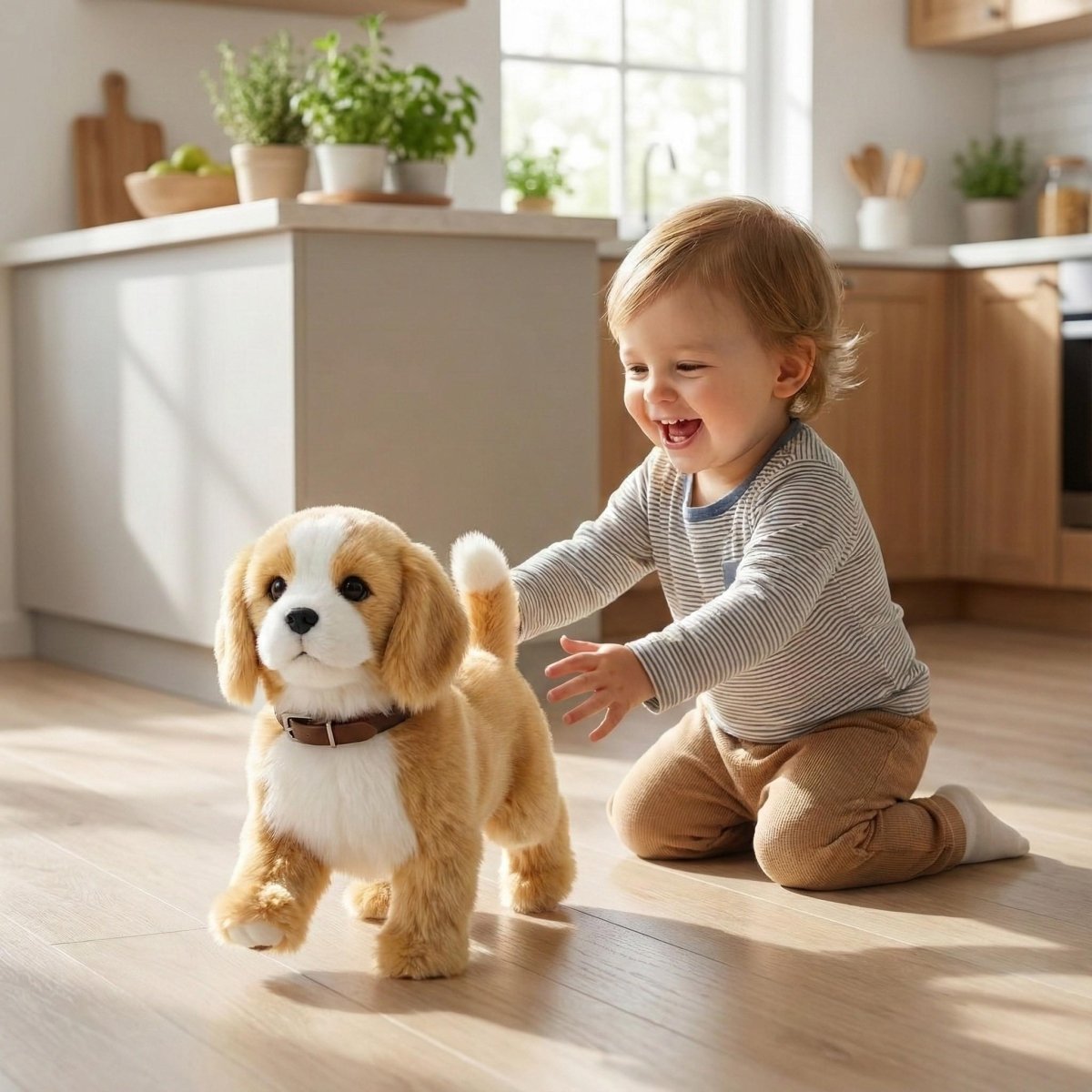 Interactive robot puppy toy