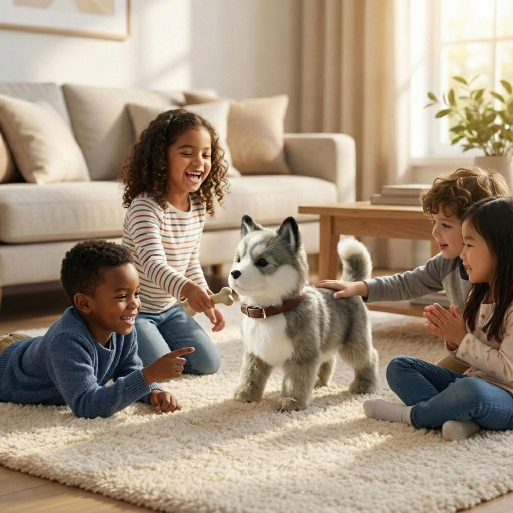 Interactive robot puppy toy