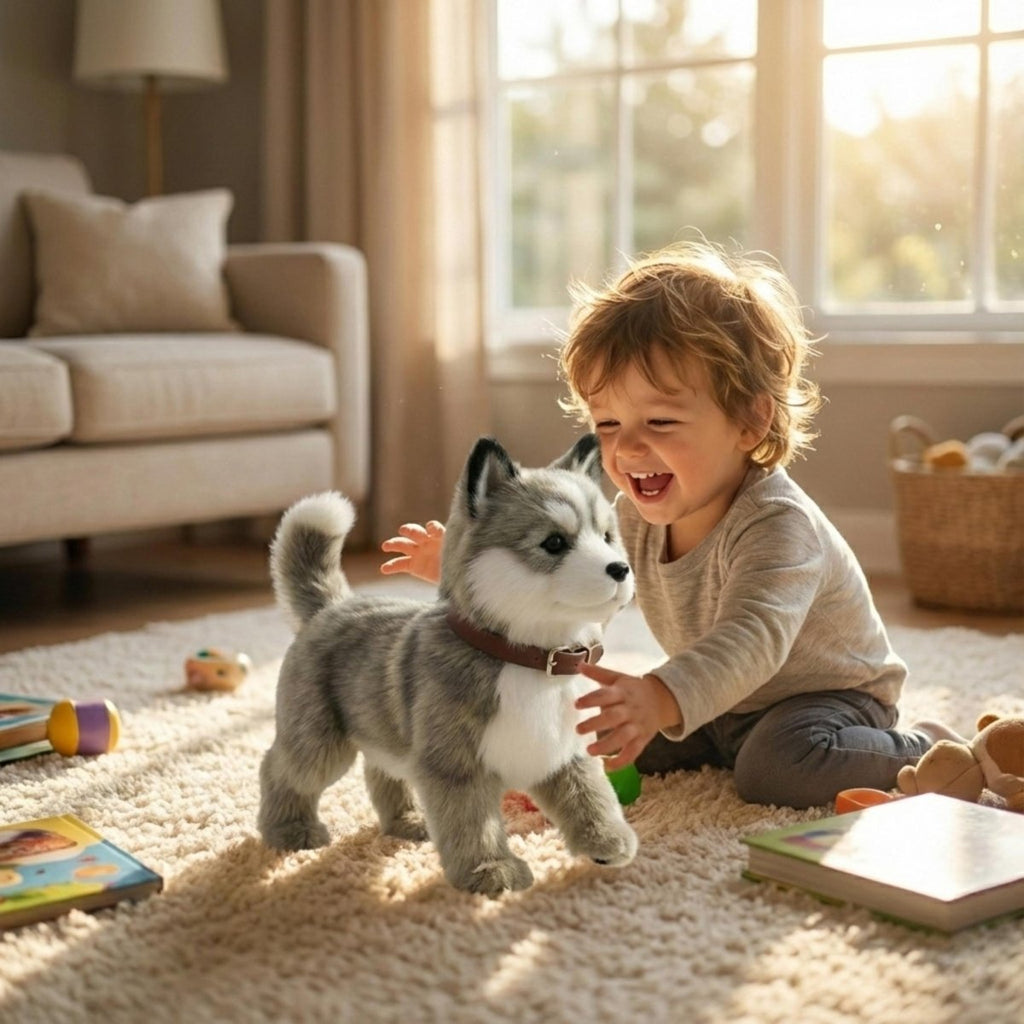 Interactive robot puppy toy