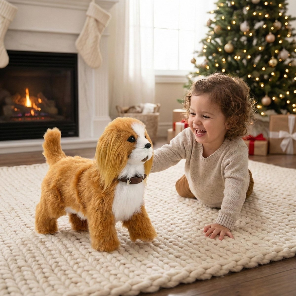 Interactive robot puppy toy
