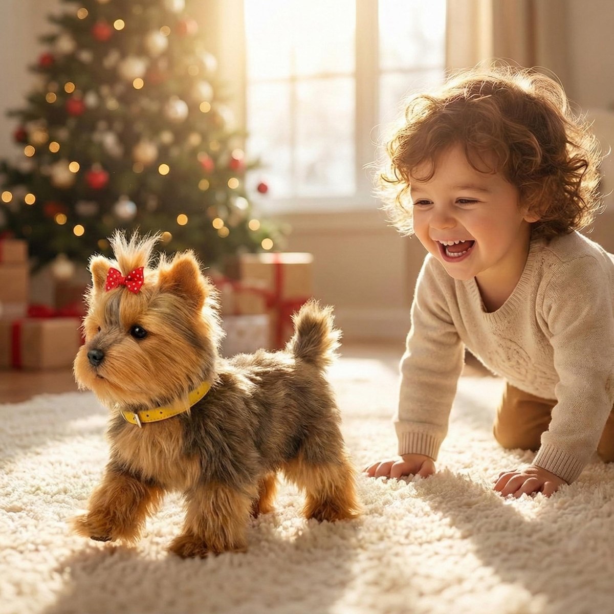 Interactive robot puppy toy