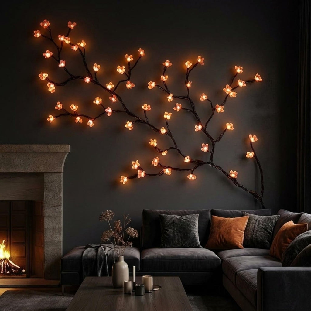 LED decorative branch wall art lifestyle