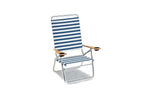 High boy folding beach and pool chair with cup holders