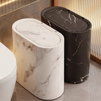 Marble-pattern trash can