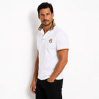 Men's polo shirt detail