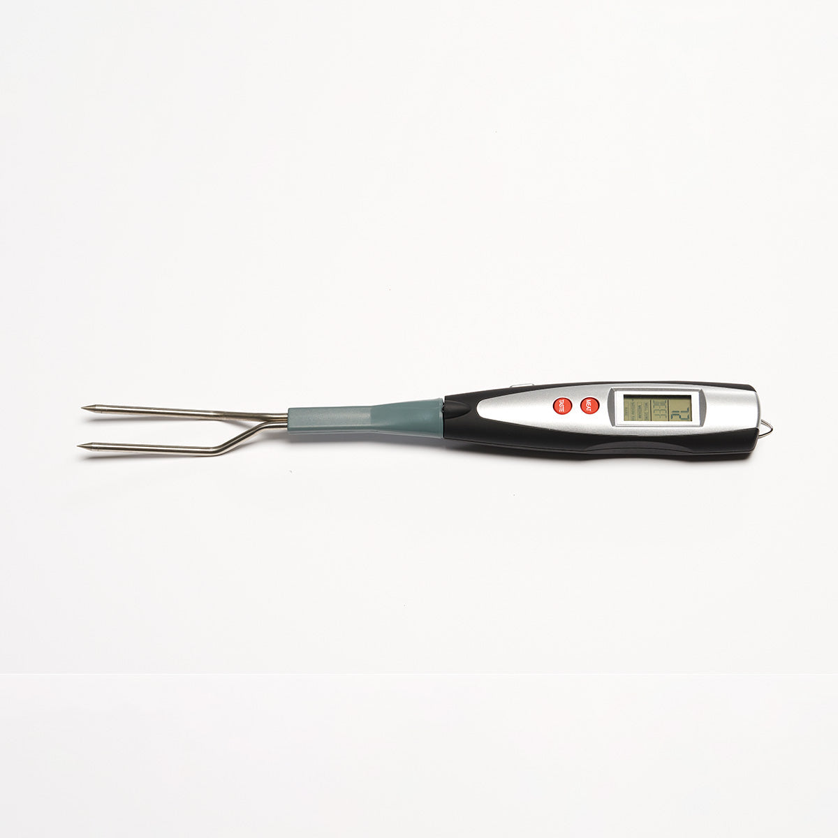 Digital BBQ meat thermometer fork detail