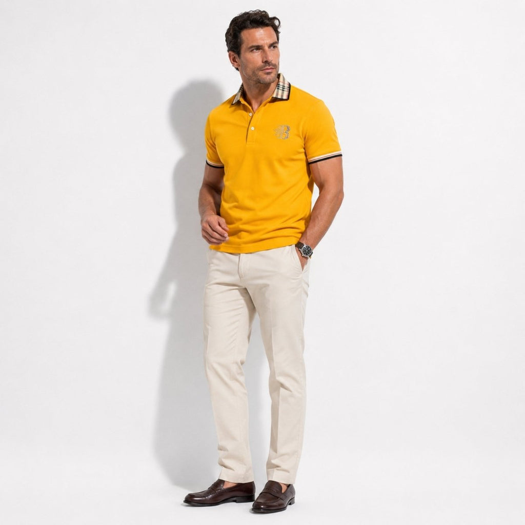 Men's polo shirt detail