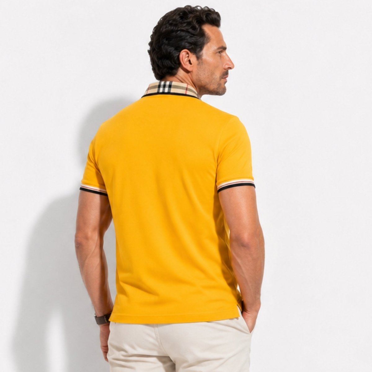 Men's polo shirt detail