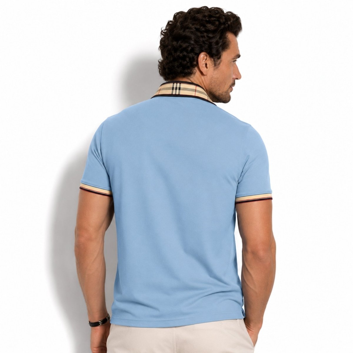 Men's polo shirt detail