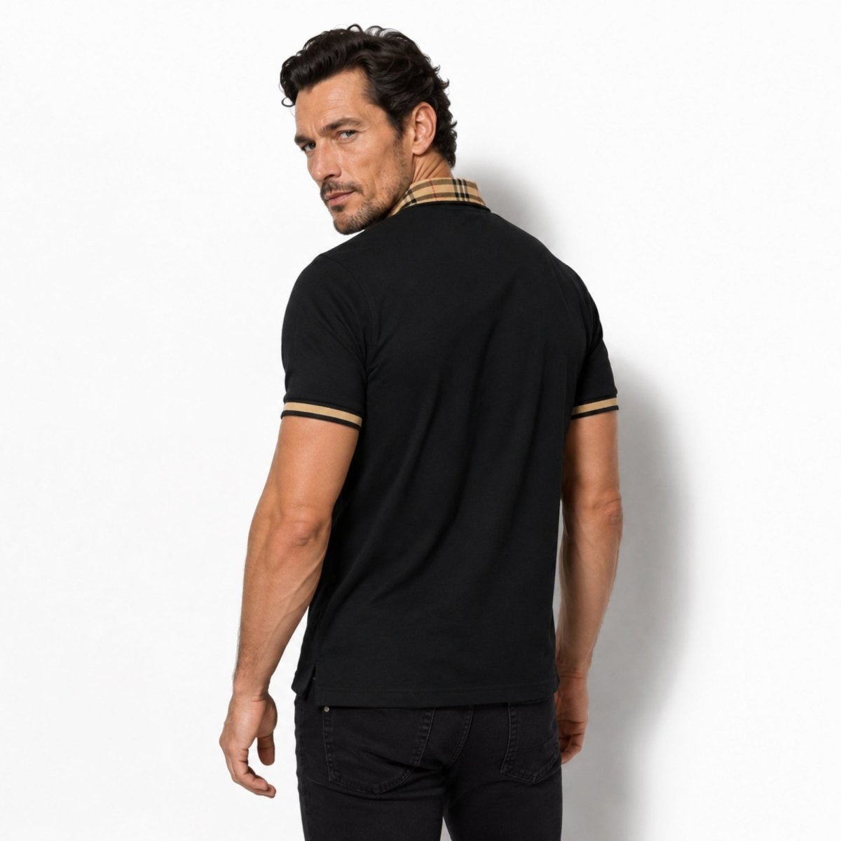 Men's polo shirt detail