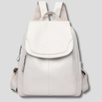 Anti-Theft Leather Backpack — Pure White