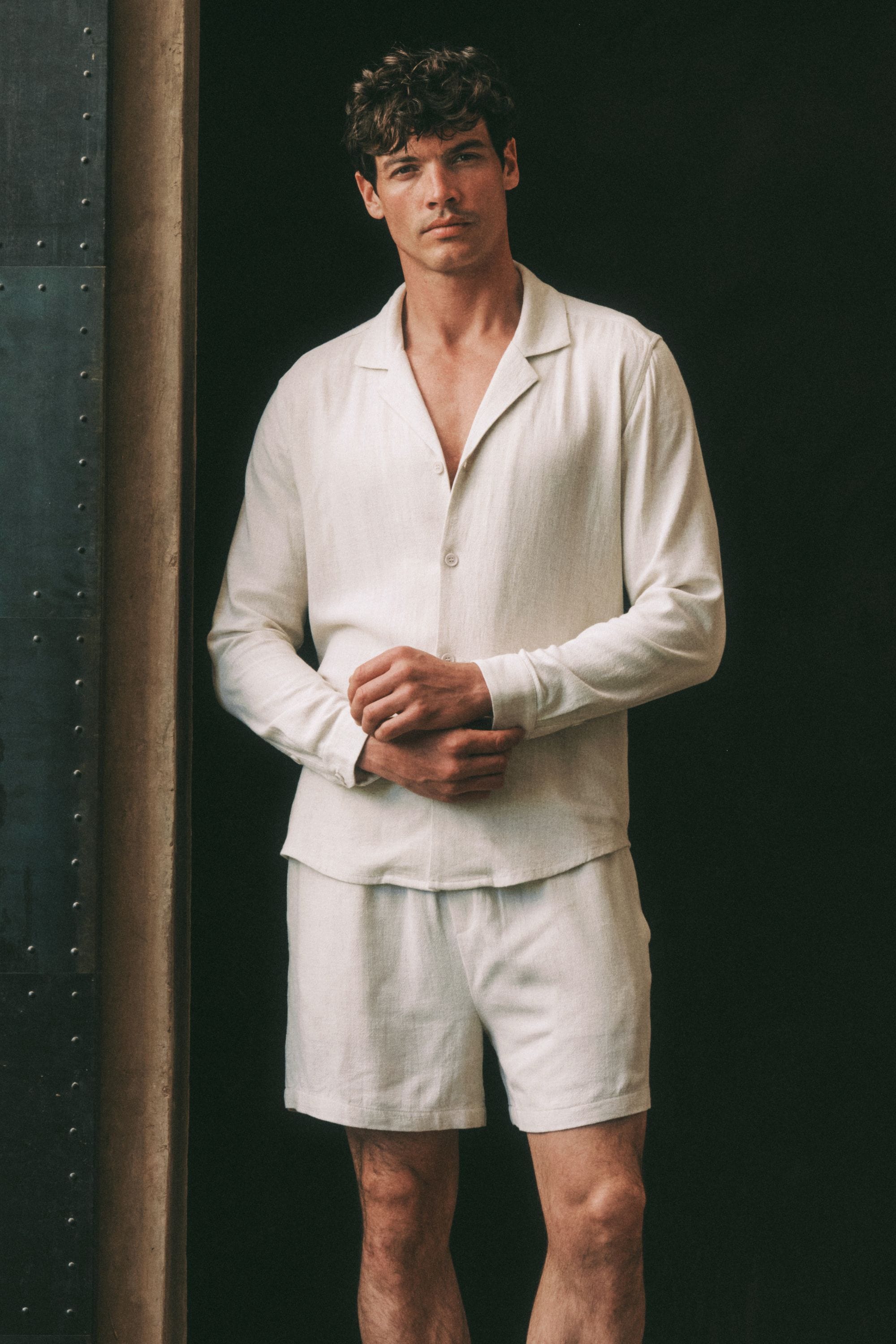 Oatmeal relaxed linen shirt