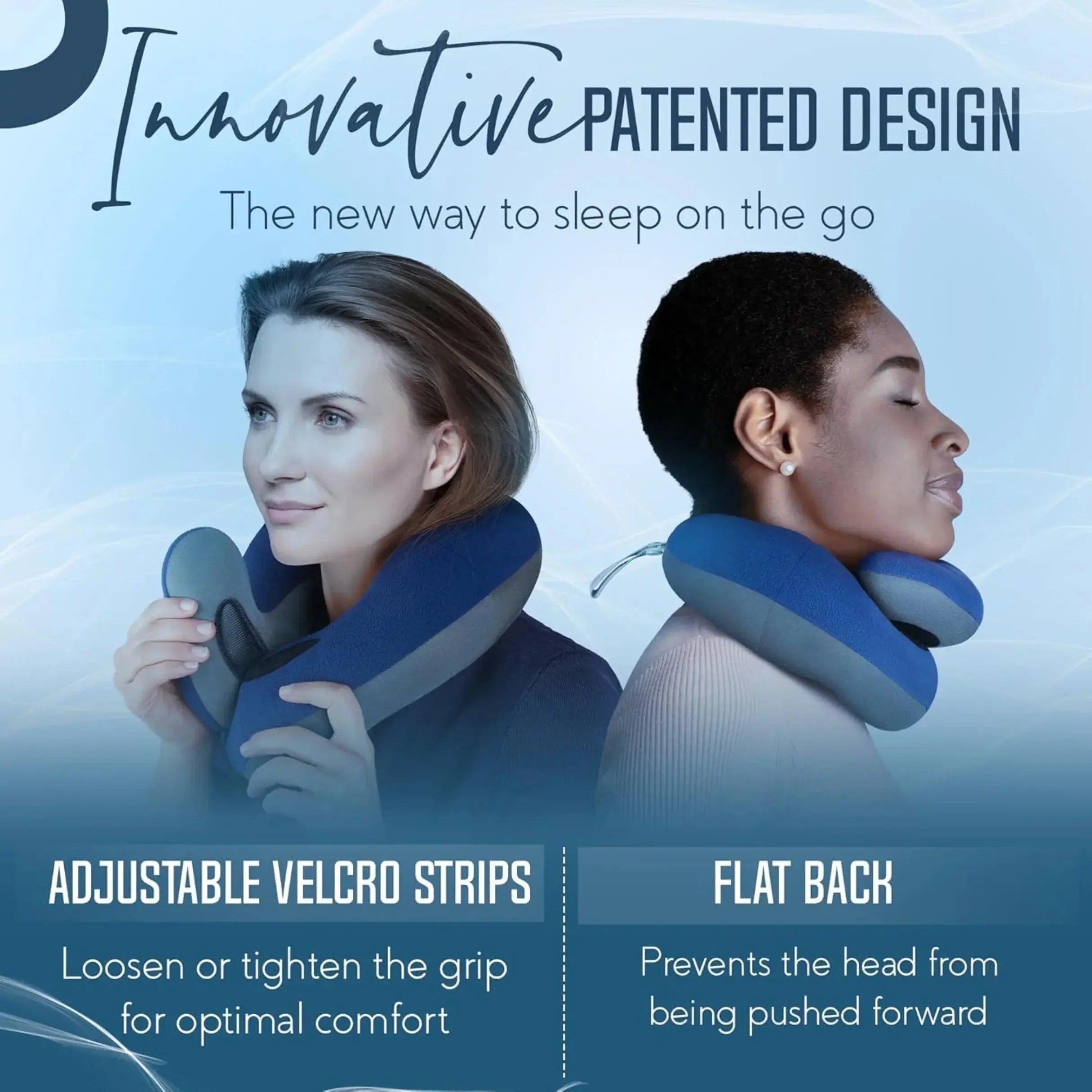 Double-support travel neck pillow