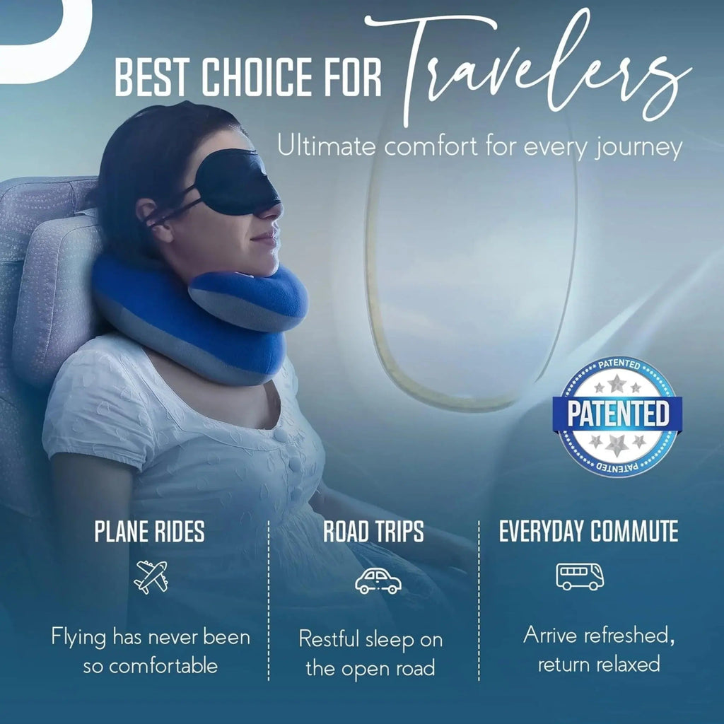 Double-support travel neck pillow