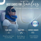 Double-support travel neck pillow