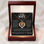 Birthstone heart necklace gift box
