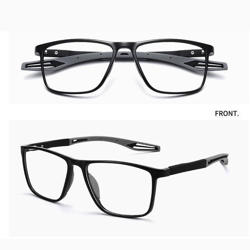 Titanium reading glasses temple detail