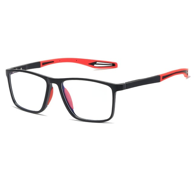Red titanium progressive reading glasses