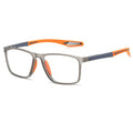 Orange titanium progressive reading glasses