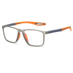 Orange titanium progressive reading glasses