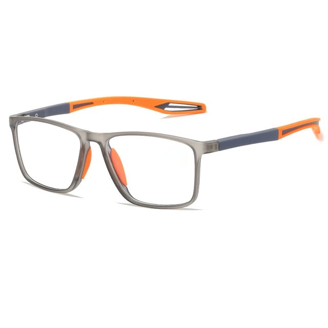 Orange titanium progressive reading glasses
