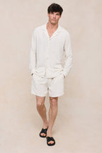 Oatmeal linen shorts