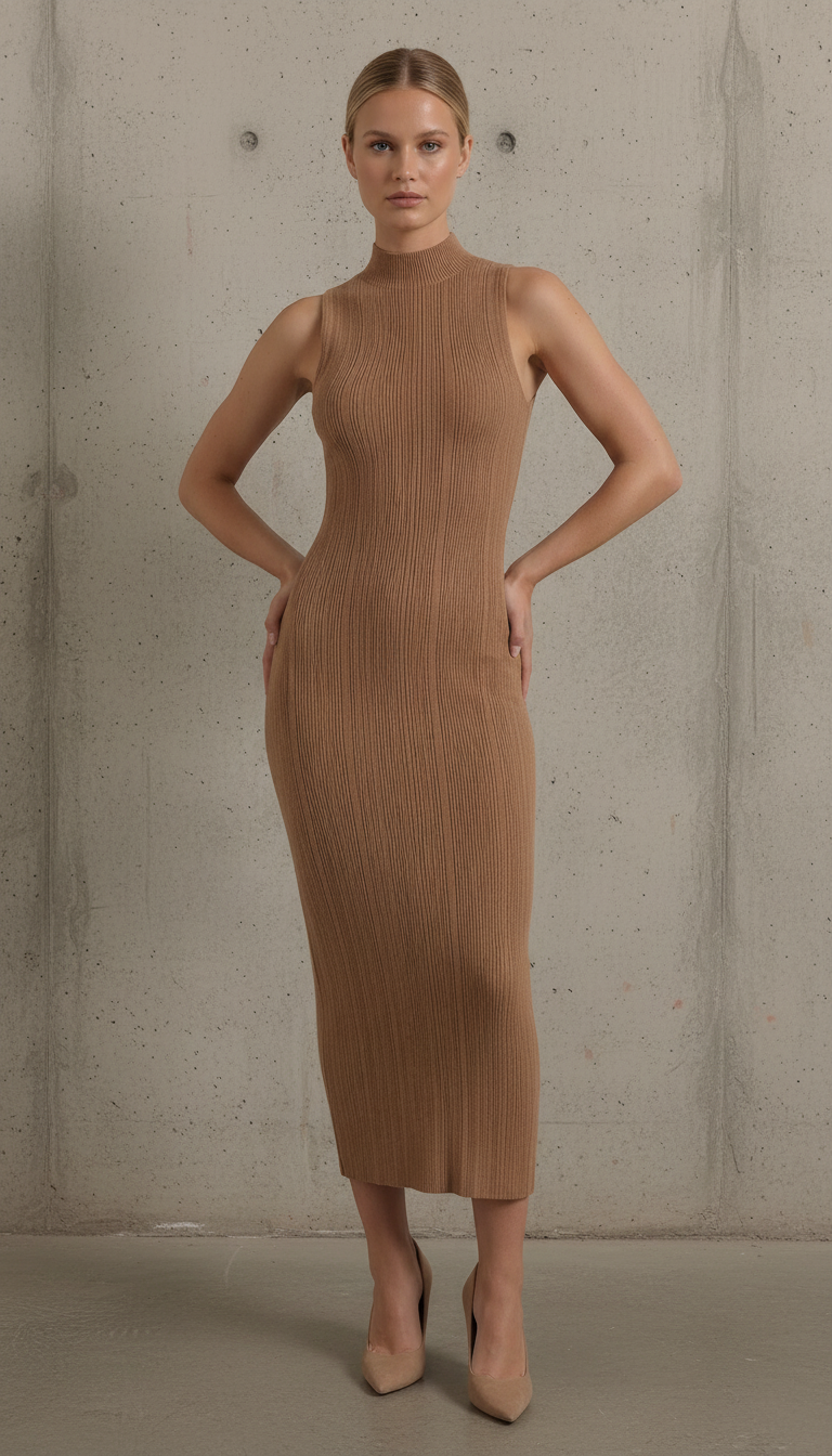 Sonia Mock Neck Bodycon Dress