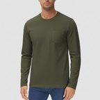 Men's Basic Long Sleeve Shirt Casual Lightweight T-Shirt