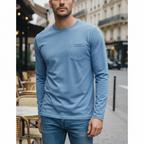 Men's Basic Long Sleeve Shirt Casual Lightweight T-Shirt