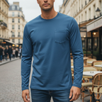 Men's Basic Long Sleeve Shirt Casual Lightweight T-Shirt