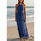 ANDREA™ – Elegant Summer Boho Halter Neck and Skirt Set