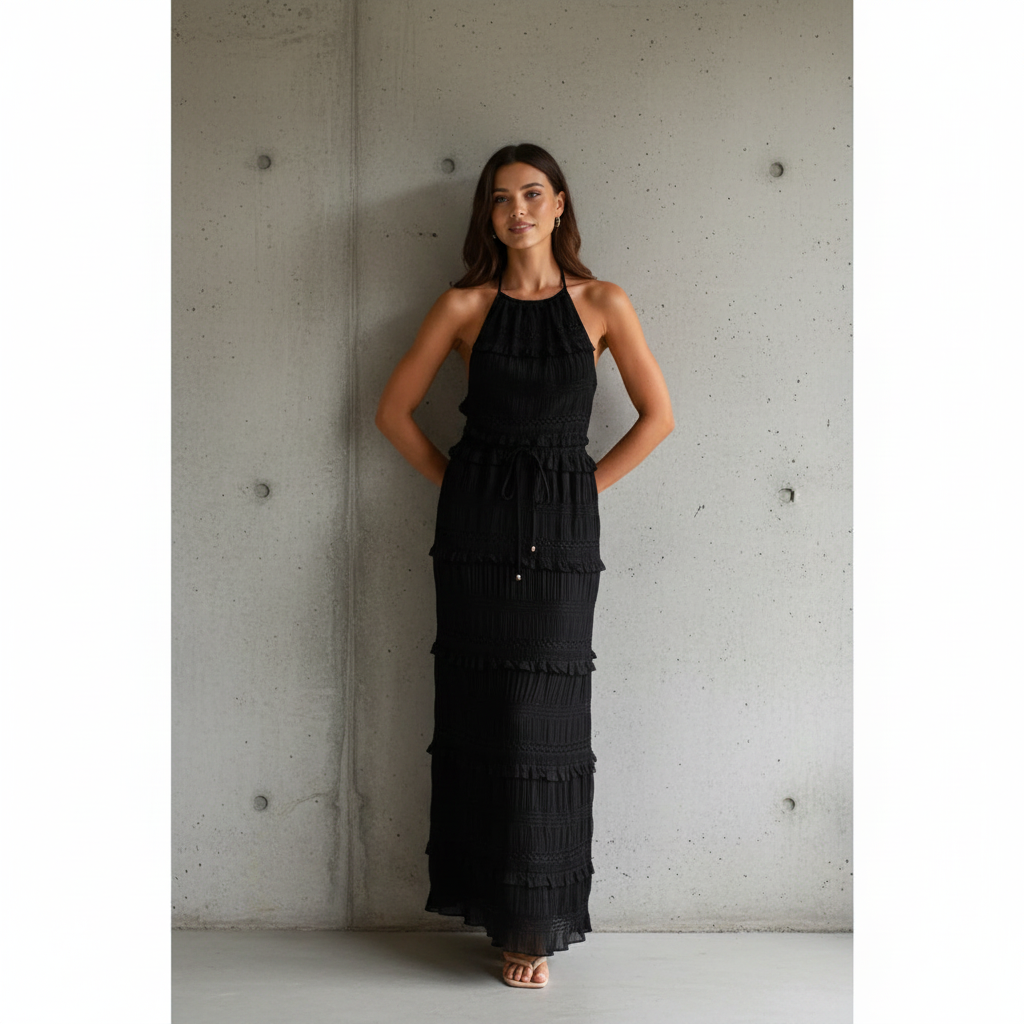 ANDREA™ – Elegant Summer Boho Halter Neck and Skirt Set