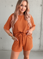LAYLANI™ - Casual Summer Lounge Sweatshirt and Shorts Co-Ord