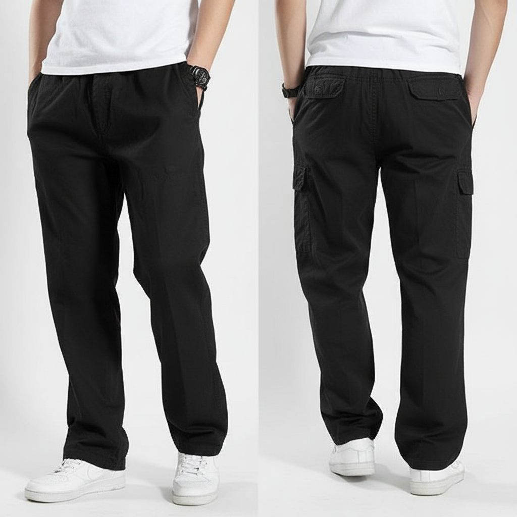 Levi - Straight-Cut Cargo Pants With Elastic Waistband