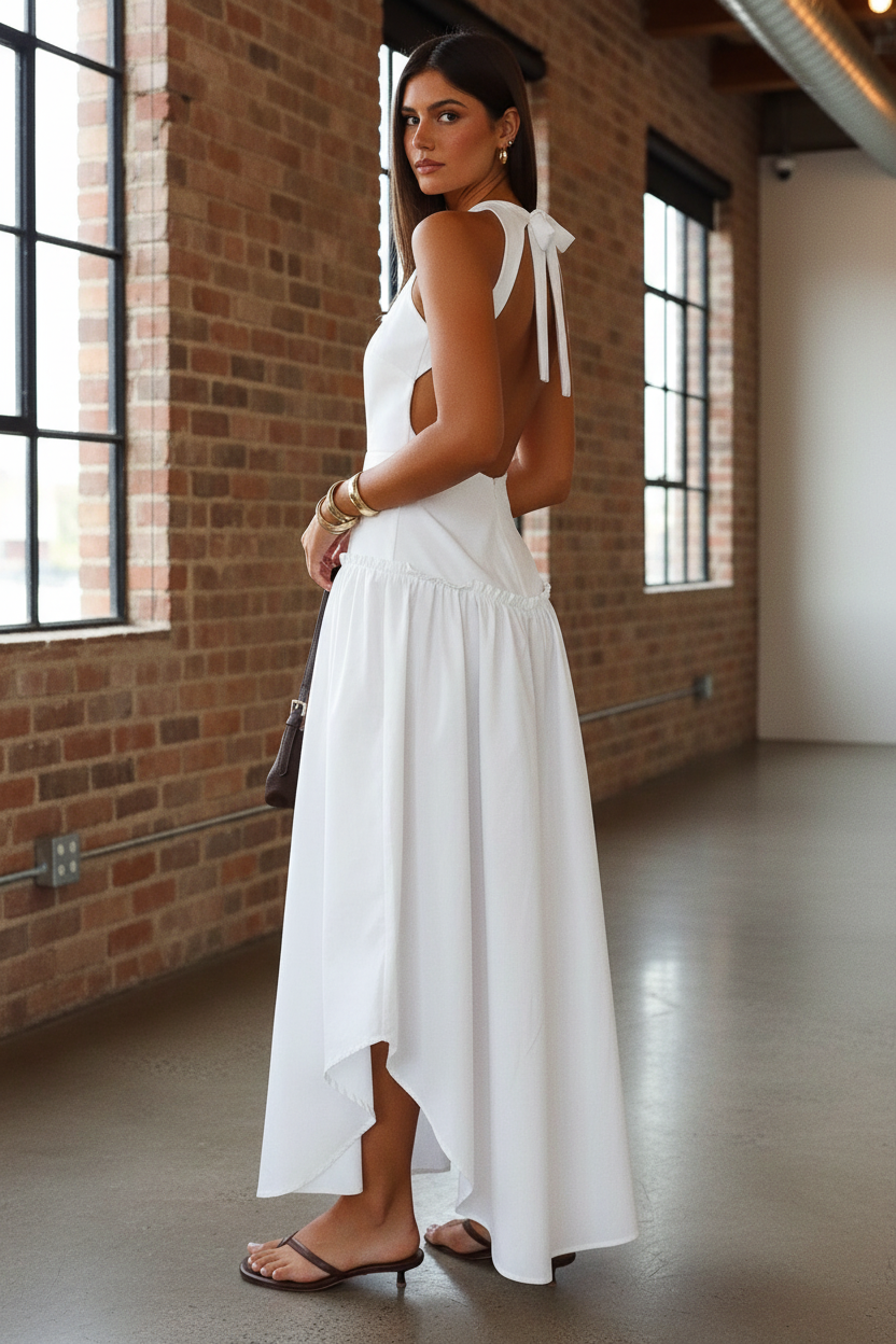 Never Yours Maxi Dress White