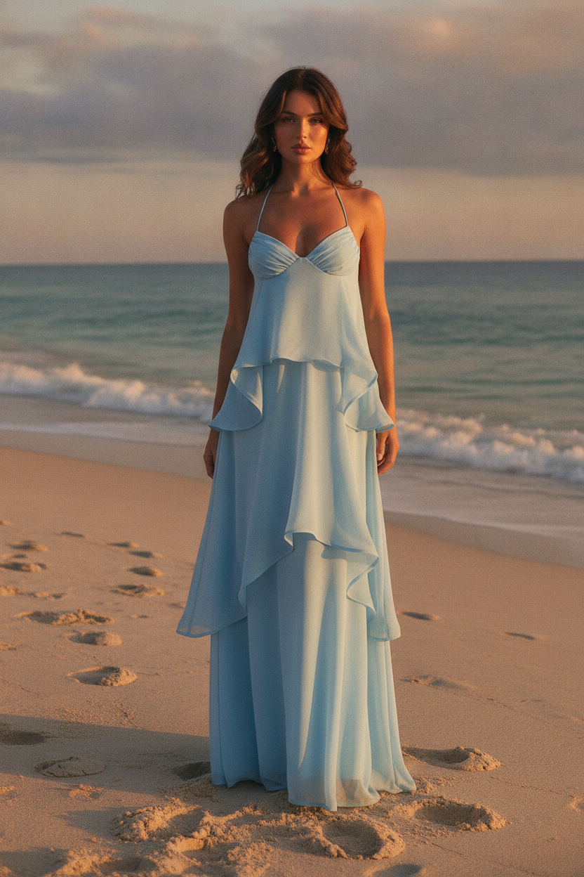 Twirl With Me Maxi Dress Baby Blue