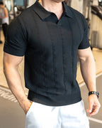 Ice silk short-sleeve polo shirt detail