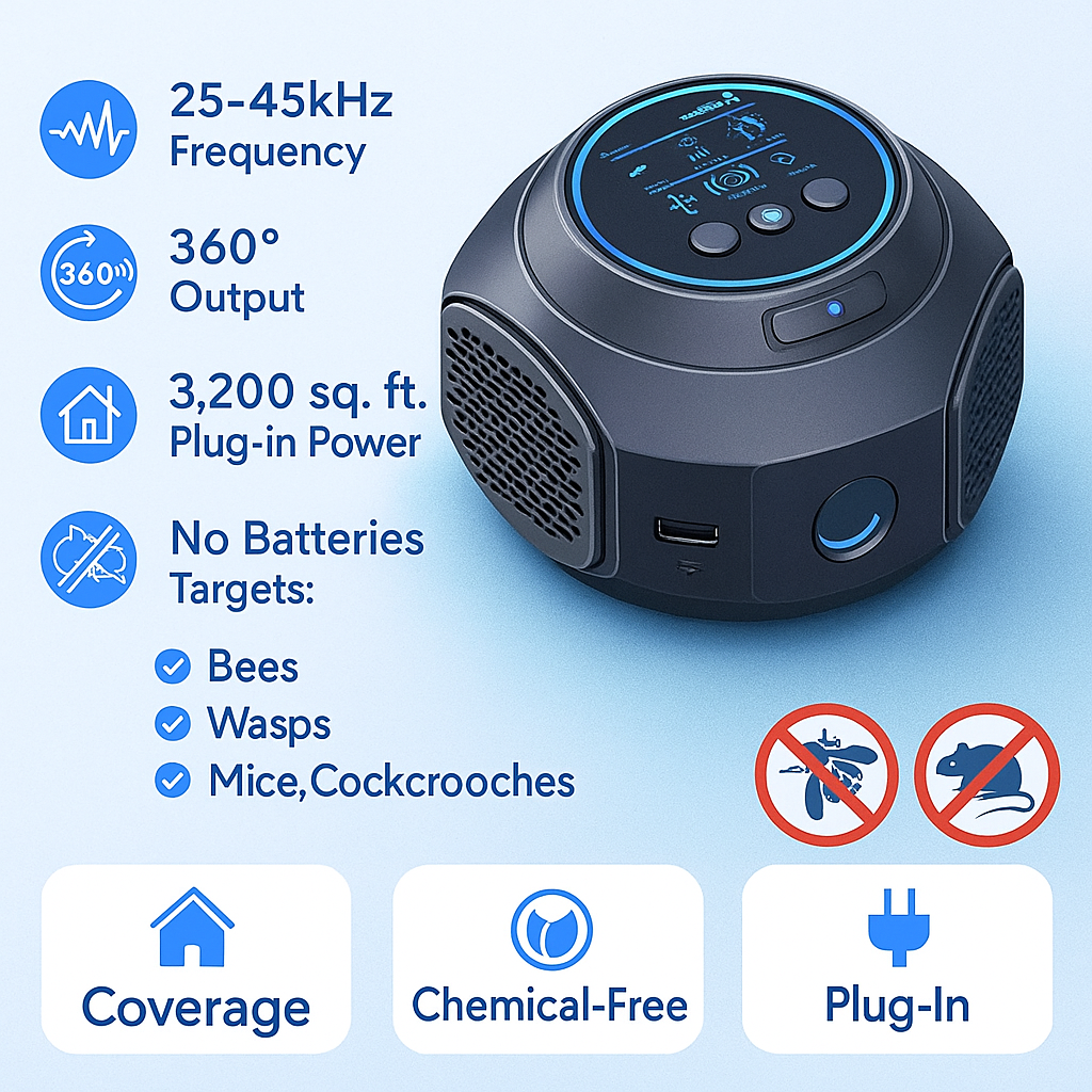 Ultrasonic pest repeller features overview