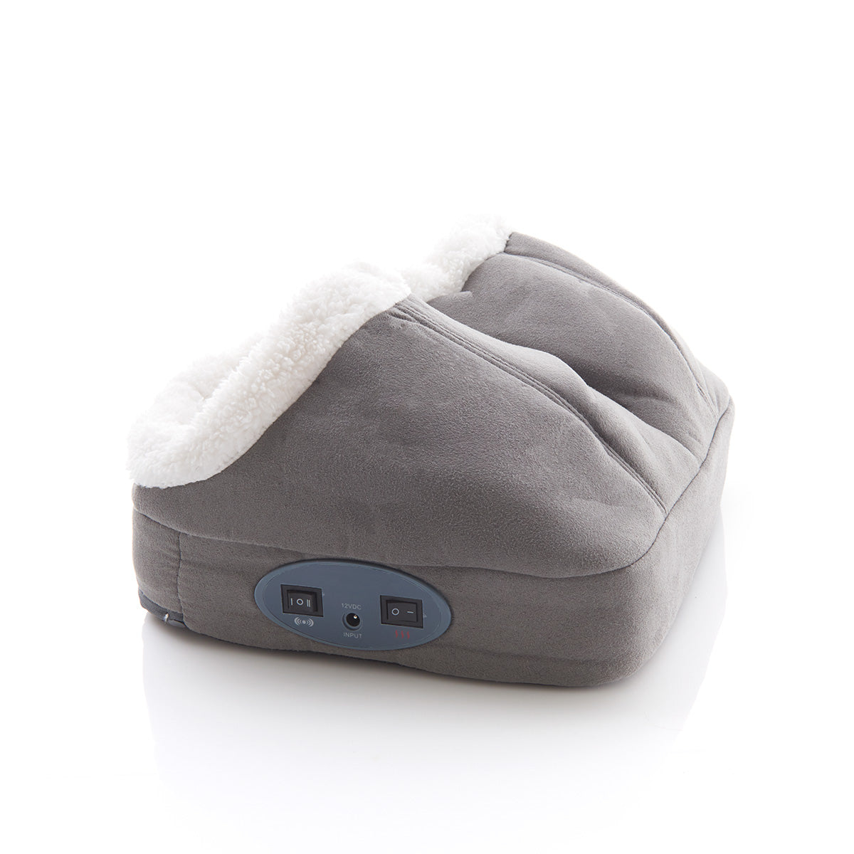 Warming foot massager in use
