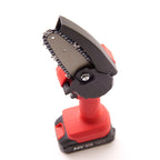 Cordless mini chainsaw side view