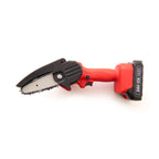 Cordless mini chainsaw detail view