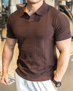Ice silk short-sleeve polo shirt detail