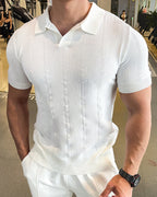 Ice silk short-sleeve polo shirt detail
