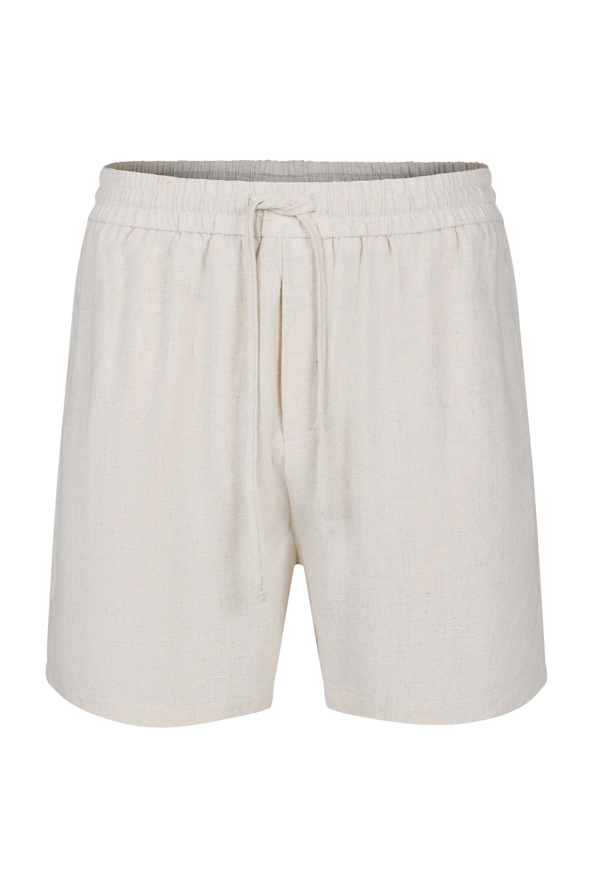 Oatmeal linen shorts