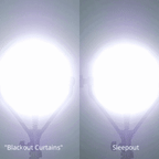 Portable blackout curtain demonstration