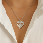 Infinity heart necklace detail