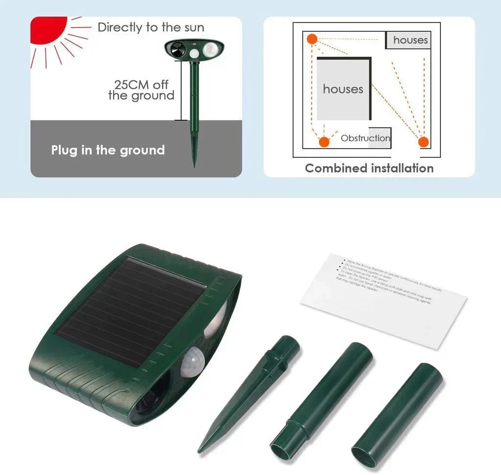 Ultrasonic deer deterrent coverage
