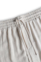 Oatmeal linen shorts